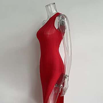 XLLAIS One Shoulder Maxi Dress for Beach and Parties