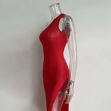 XLLAIS One Shoulder Maxi Dress for Beach and Parties