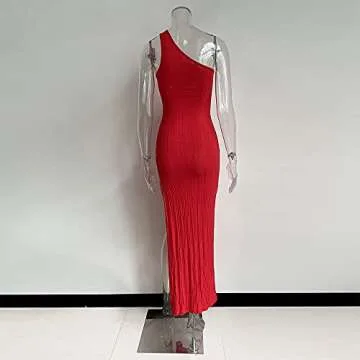 XLLAIS One Shoulder Maxi Dress for Beach and Parties