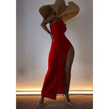 XLLAIS One Shoulder Maxi Dress for Beach and Parties