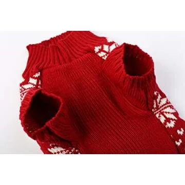 Red Christmas Reindeer Dog Sweater for Small Pets