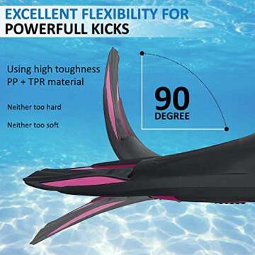 TOSSFIRE Snorkeling Fins for Kids Woman size XXS