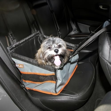 K&H Pet Products Buckle N' Go Dog Car Seat for Small Dogs - Gray X-SM