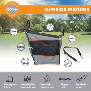 K&H Dog Car Seat - Secure & Comfortable for Small Dogs