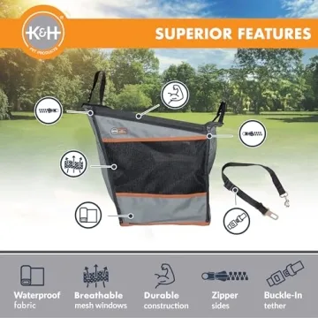 K&H Dog Car Seat - Secure & Comfortable for Small Dogs