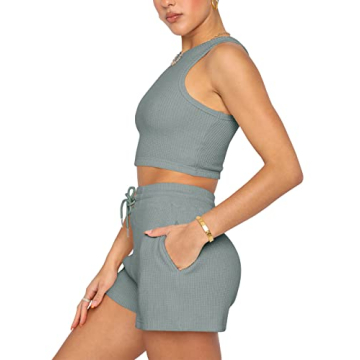 Stylish KIKIBERRY Women's Lounge Set Sleeveless Pajama Set