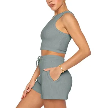 Stylish KIKIBERRY Women's Lounge Set Sleeveless Pajama Set