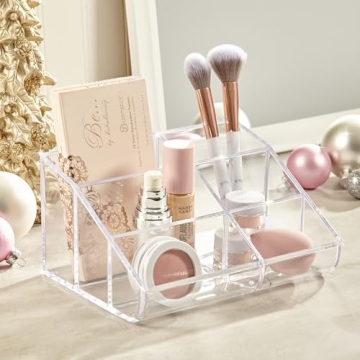 STORi Clear Plastic Vanity Makeup Organizer for Beauty Items