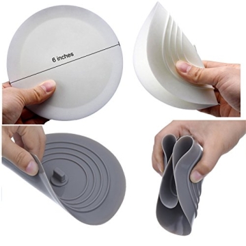 V-TOP Tub Stoppers Pack, Silicone Drain Plugs for Bath