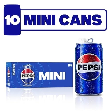 Pepsi Mini Cans 7.5oz Pack of 10 - Refreshing Taste!