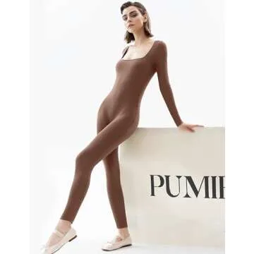 PUMIEY Long Sleeve Jumpsuit for Effortless Style and Comfort