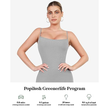 Popilush Shapewear Dress with Built-in Bra for Comfort