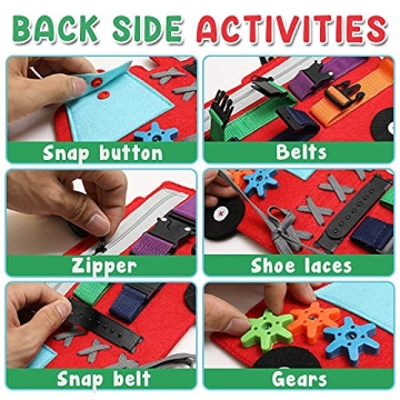 Montessori Toddler Busy Board - Fun Learning Activity