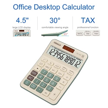 Desktop Calculator with Large LCD Display for Easy Use