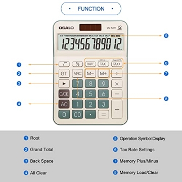 Desktop Calculator with Large LCD Display for Easy Use