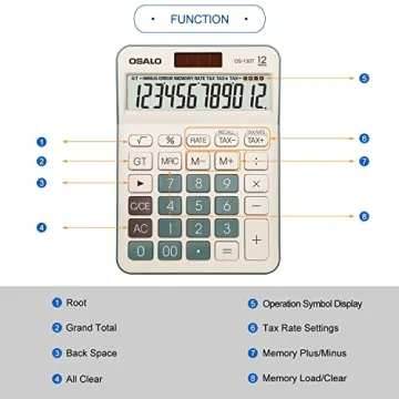 Desktop Calculator with Large LCD Display for Easy Use