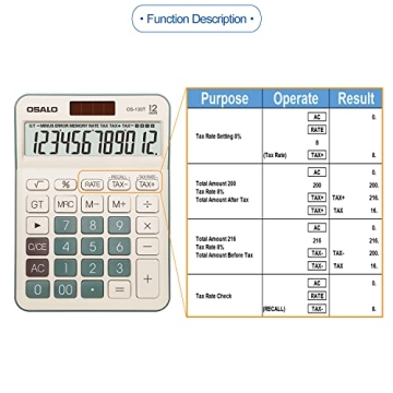 Desktop Calculator with Large LCD Display for Easy Use