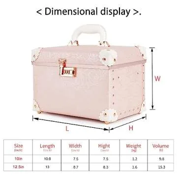 urecity Retro Leather Makeup Case - Stylish & Portable