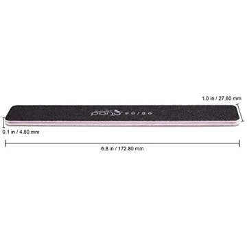 10pcs - PANA Jumbo Double-Sided Emery Nail File for Manicure, Pedicure, Natural, and Acrylic Nails - Black (Grit 80/80)