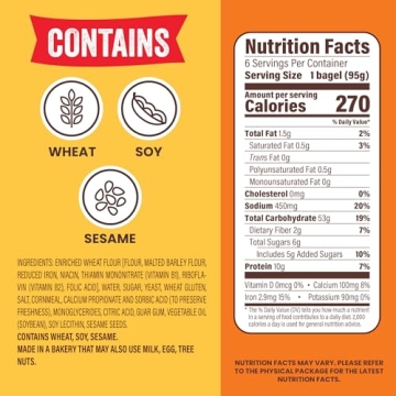 Thomas’ Plain Bagels – Soft, Chewy, Protein-Packed Breakfast Essentials 6 Pack