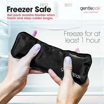 Gentlepak Reusable Perineal Ice & Heat Paks with Washable Sleeves for Postpartum, Pregnancy & Hemorrhoid Pain Relief, Multi Use Kids, Muscle, Vaginal Discomfort (3-Pack)