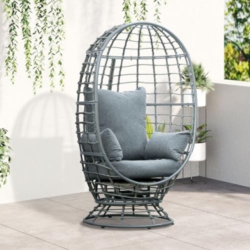 Outsunny Wicker Egg Chair - Stylish 360 Outdoor Relaxation