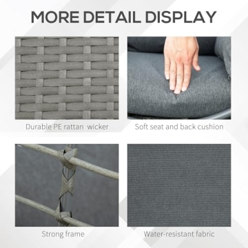 Outsunny Wicker Egg Chair - Stylish 360 Outdoor Relaxation