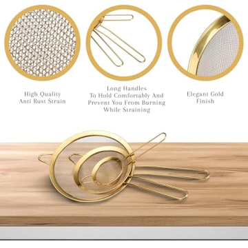 Premium Stainless Steel Strainer Set for Kitchen Use