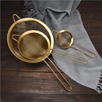 Premium Stainless Steel Strainer Set for Kitchen Use