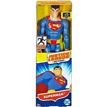 DC Justice League Action Superman Figure - 12 Inch Collectible with Cloth Cape