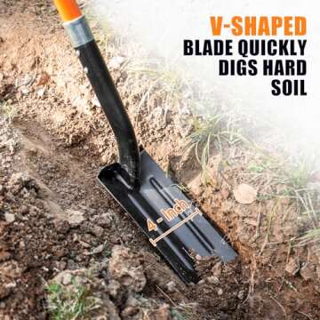 VNIMTI Trench Shovel for Efficient Gardening and Landscaping