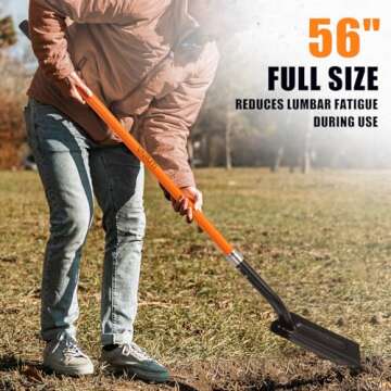 VNIMTI Trench Shovel for Efficient Gardening and Landscaping