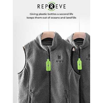 Heated Recycled Fleece Vest for Women's Warmth & Comfort