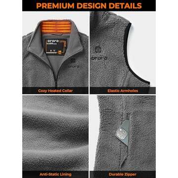 Heated Recycled Fleece Vest for Women's Warmth & Comfort