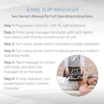 Jeanie Rub Variable Speed Massager for Deep Muscle Relief
