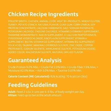 Amazon Brand - Wonder Bound Gourmet Wet Cat Food in Gravy Variety Pack (Turkey, Chicken, Beef), Poultry, Made in USA, 3 Ounce (Pack of 24)