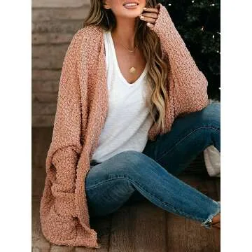 Trendy Oversized Chunky Knit Cardigan for Women