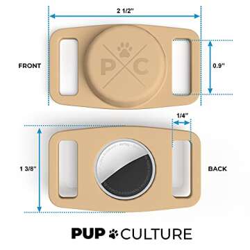 Pup Culture AirTag Dog Collar | Durable & Protective Dog AirTag Holder - Track Your Pet Using Apple ...