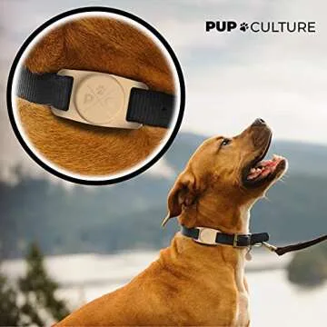 Pup Culture AirTag Dog Collar | Durable & Protective Dog AirTag Holder - Track Your Pet Using Apple AirTag Technology - Dog Collar AirTag Holder -for Dogs and Cats