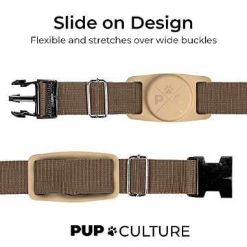 Pup Culture AirTag Dog Collar | Durable & Protective Dog AirTag Holder - Track Your Pet Using Apple AirTag Technology - Dog Collar AirTag Holder -for Dogs and Cats