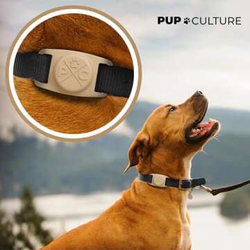 Pup Culture AirTag Dog Collar | Durable & Protective Dog AirTag Holder - Track Your Pet Using Apple AirTag Technology - Dog Collar AirTag Holder -for Dogs and Cats