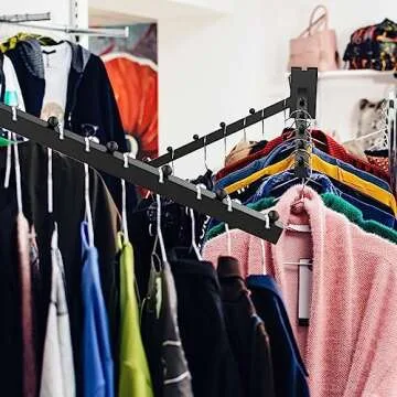 4 Pack Gridwall Waterfall Faceout with 5 Balls 12 Inch Gridwall Clothes Hanger Gridwall Waterfall Faceout Hooks Rectangular Tube Display for Wire Grid and Grid Wall (4, Black)