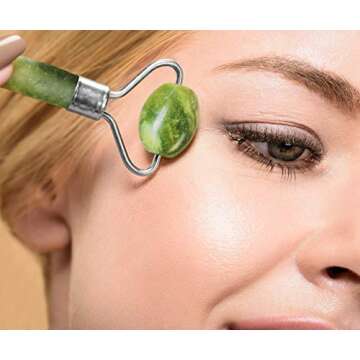 Jade Roller Face Massager for Radiant, Ageless Skin