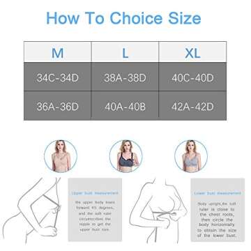 Aerfine Womens Seamless Sleep Nursing Bra 3-Pack - Comfort & Style