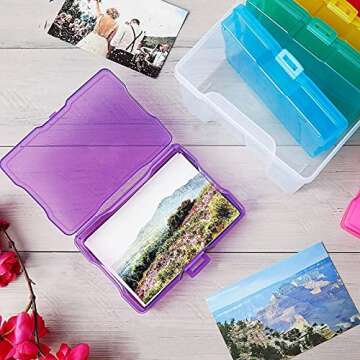 Paper Junkie 4 x 6 Inch Photo Storage Box with 6 Inner Cases, Plastic Box, Crafts, Seeds, Art Suppli...