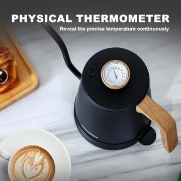 Nueve&Five Gooseneck Electric Kettle with Thermometer