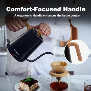 Nueve&Five Gooseneck Electric Kettle with Thermometer