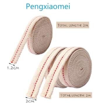 Pengxiaomei 19.5 Foot / 3 Rolls Cotton Oil Lamp Wick, Replacement Oil Lanterns Wick for Oil Lamps an...