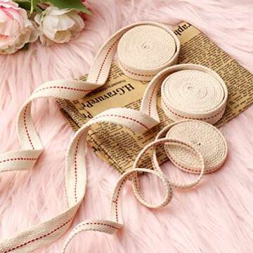 Pengxiaomei 19.5 Foot / 3 Rolls Cotton Oil Lamp Wick, Replacement Oil Lanterns Wick for Oil Lamps and Oil Burners