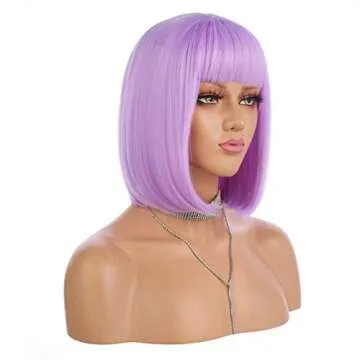 eNilecor Short Bob Wig - Stylish and Comfortable Synthetic Hair